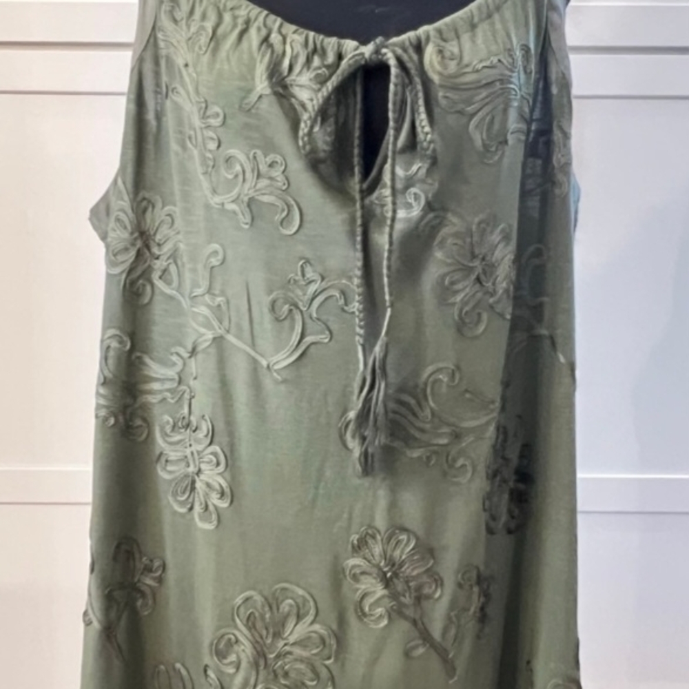 Nanette Lepore Olive Embroidered Blouse